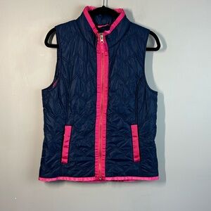 Vineyard Vines Whale Chevron Embroidered Vest Size M Preppy